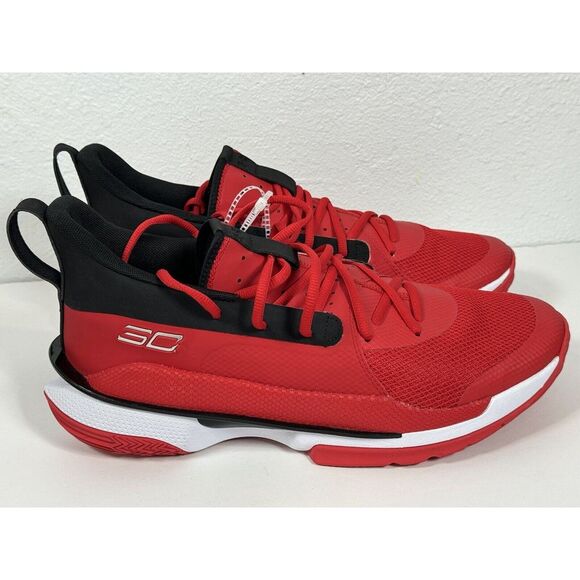 Under‎ Armour Curry 7 Team Red Sneakers 3023838 608 Mens Size 12.5 - Picture 1 of 15